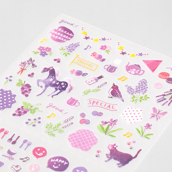 Planner Stickers - Happy Purple