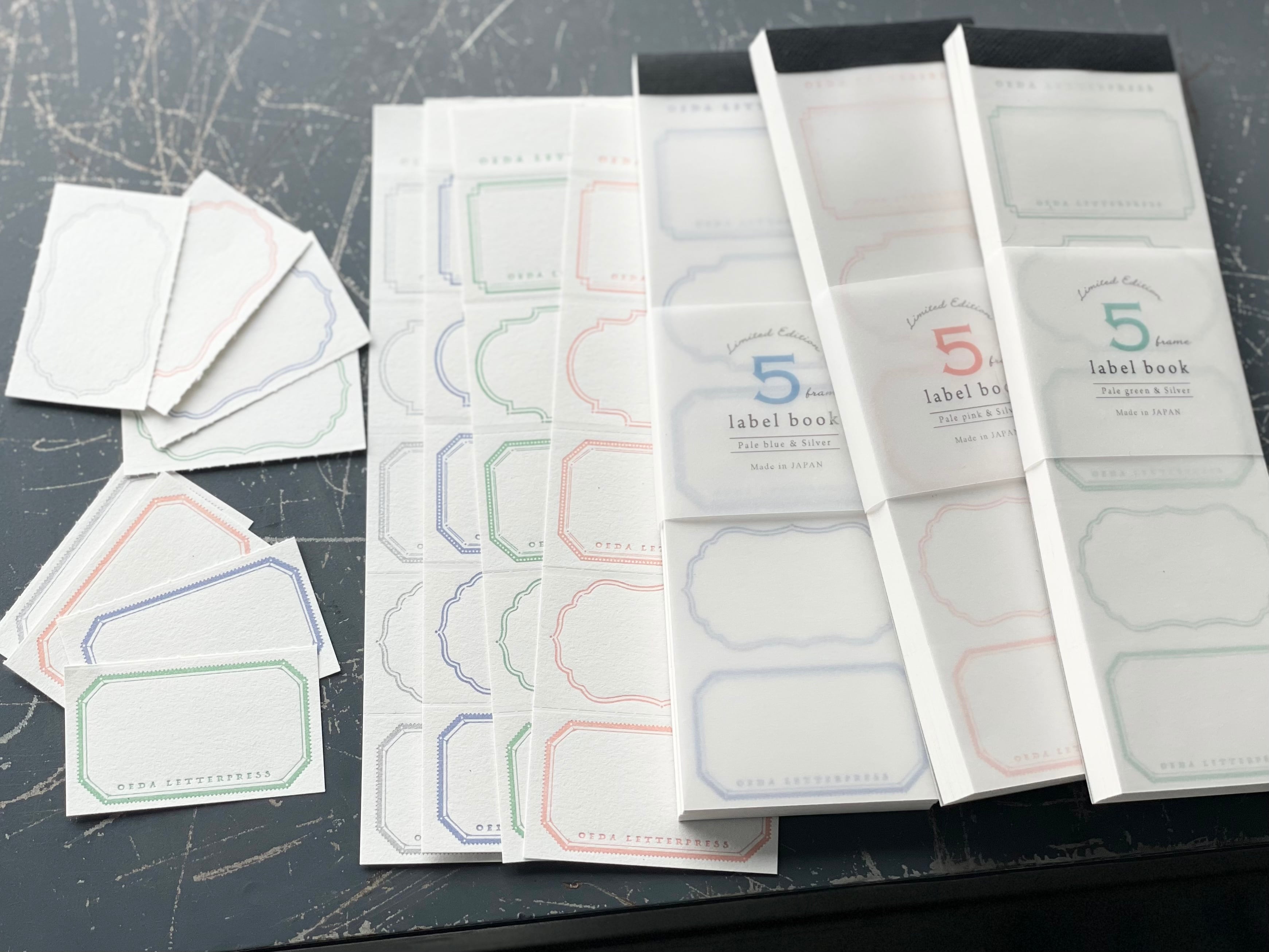 Limited Edition Letterpress 5 Patterns Label Book