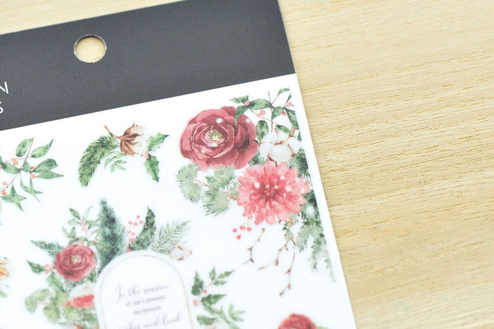 Limited Edition MU Print-on Stickers - Poinsettia