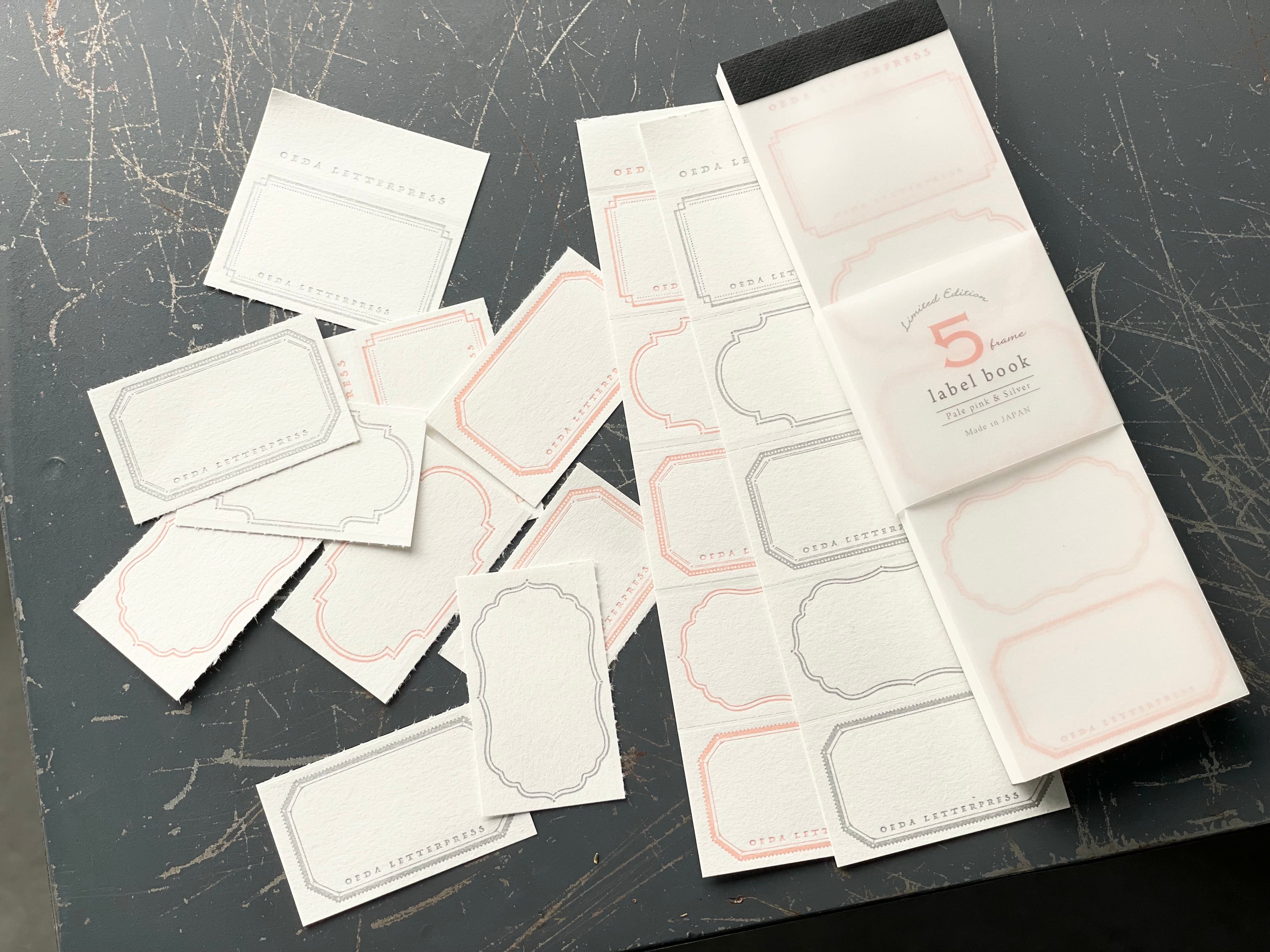 Limited Edition Letterpress 5 Patterns Label Book