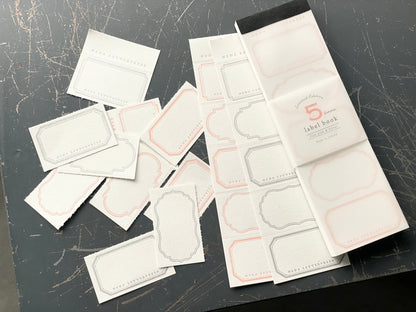 Limited Edition Letterpress 5 Patterns Label Book