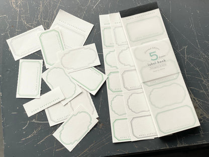 Limited Edition Letterpress 5 Patterns Label Book