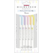 Zebra / Mildliner Highlighters - Yasashisa (5 Colors)