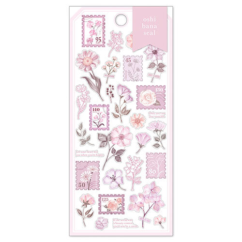 Pressed Flowers Stickers - Pink