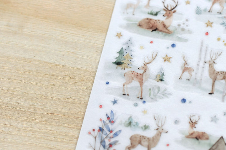 Limited Edition MU Print-on Stickers - Blue Snow Forest