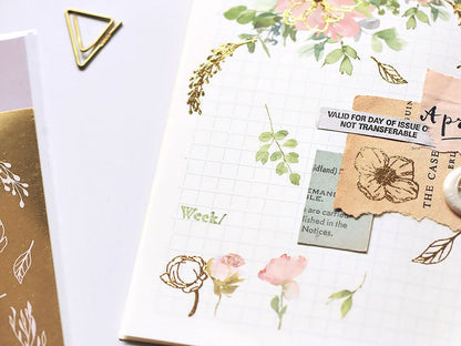 MU Gold Foil Print-on Stickers - Bloom