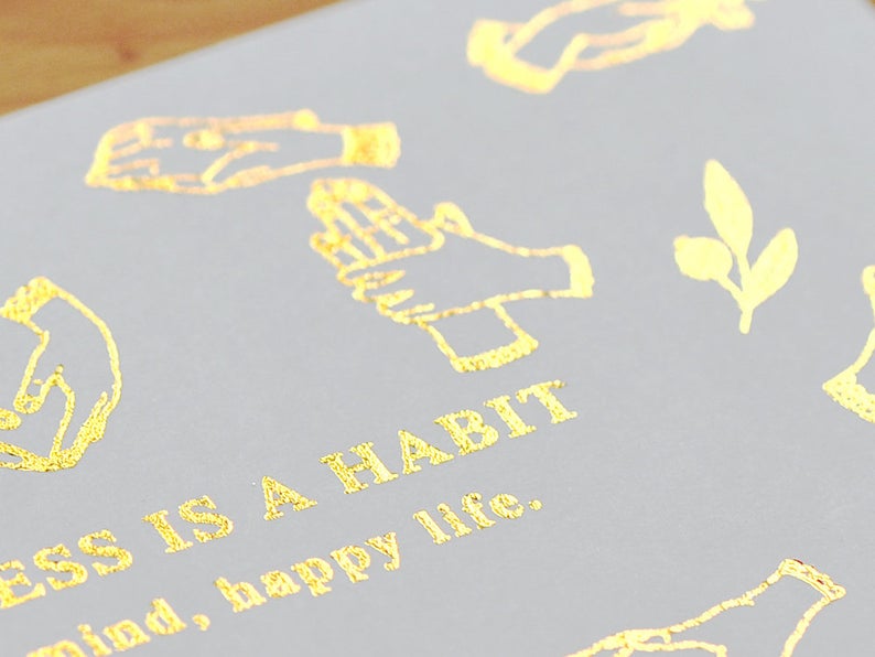 MU Gold Foil Print-on Stickers - Hands
