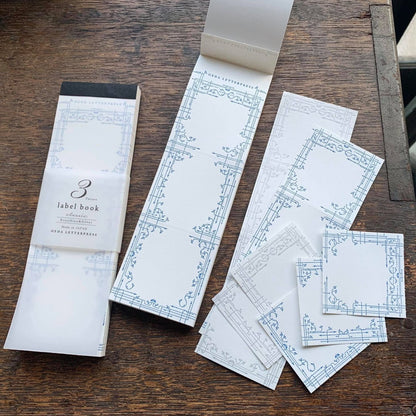 Letterpress 3 Patterns Label Book - Classic