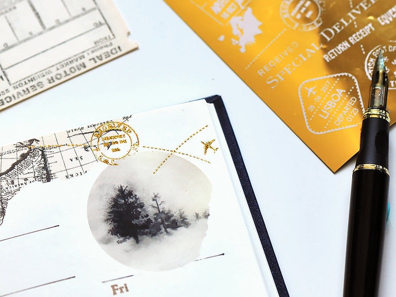 MU Gold Foil Print-on Stickers - Travel