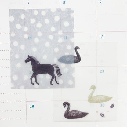 Nishi Shuku Tracing Paper Sticky Note - Swan