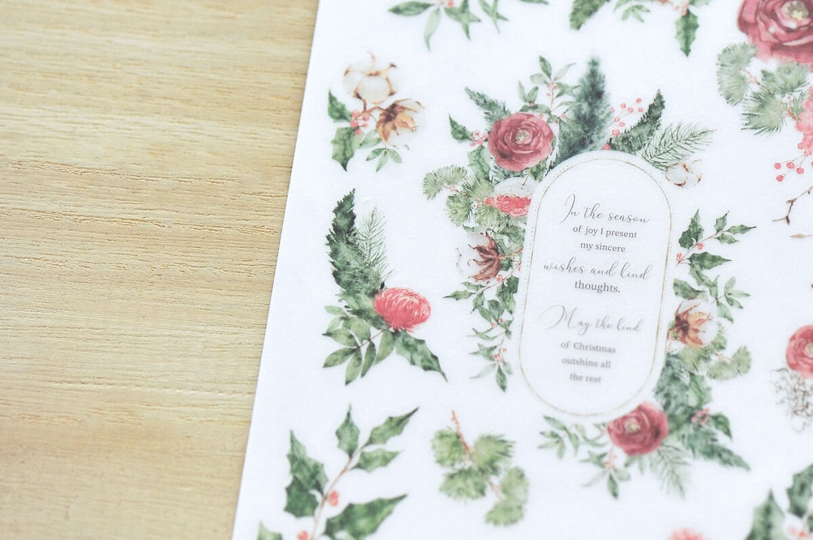 Limited Edition MU Print-on Stickers - Poinsettia
