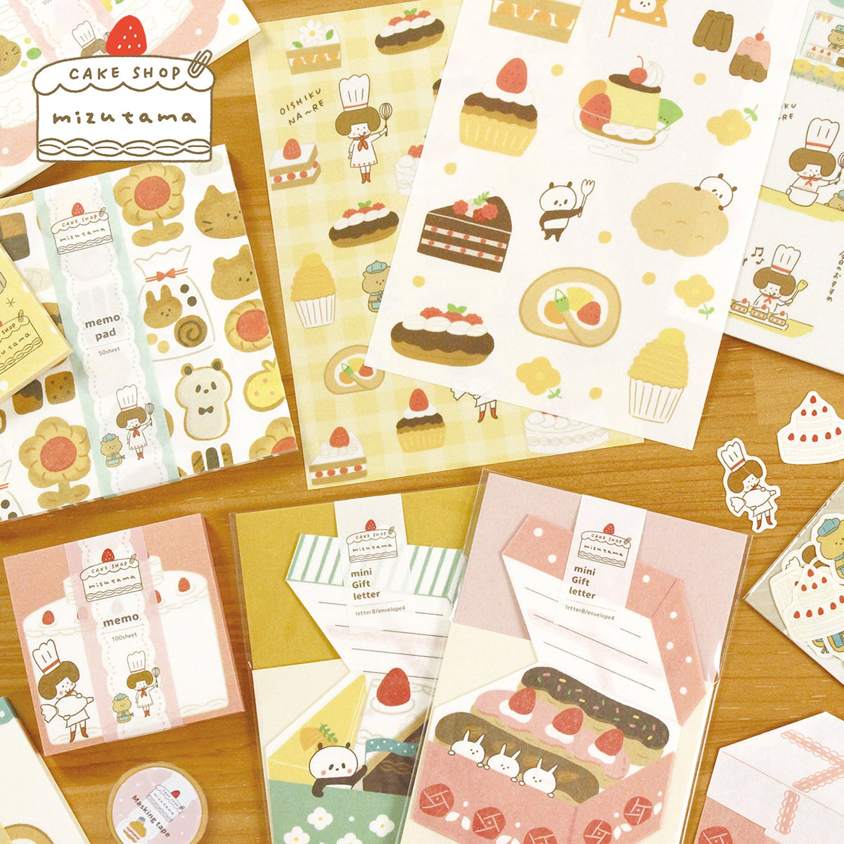 [Last Stock] mizutama / Square Memo Pad - Special Cake