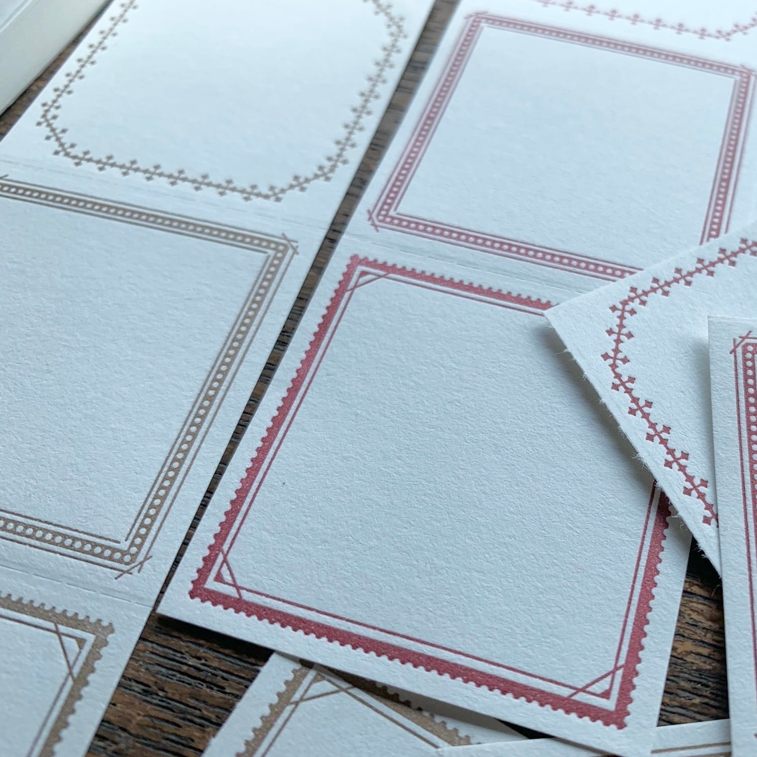Letterpress 3 Patterns Label Book - Minimal