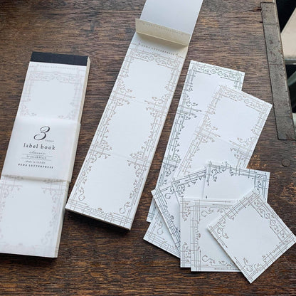 Letterpress 3 Patterns Label Book - Classic