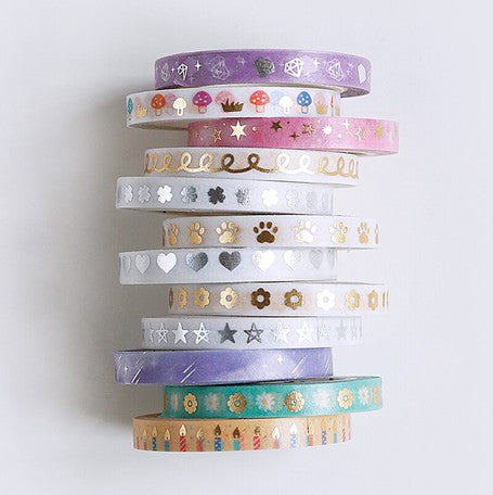 Slim Washi Tape - Flowers