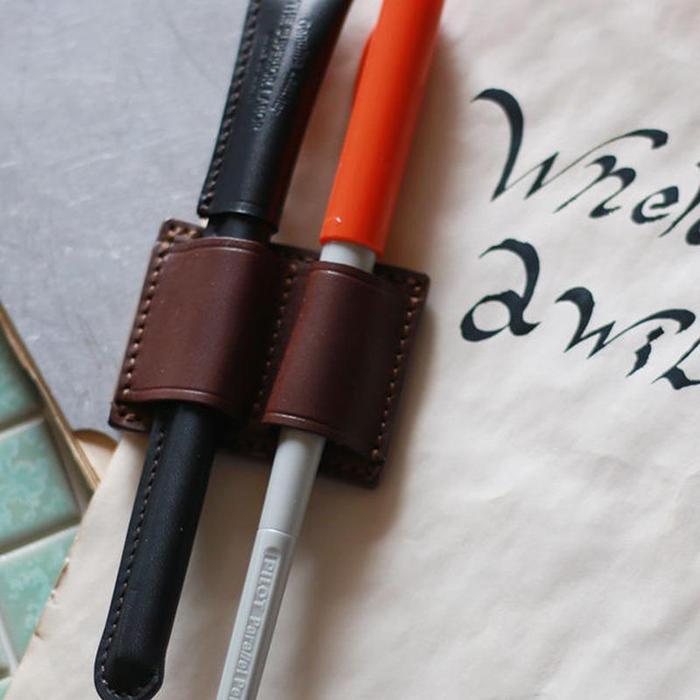 The Superior Labor / Clip Leather Pen Holder (2 holders)