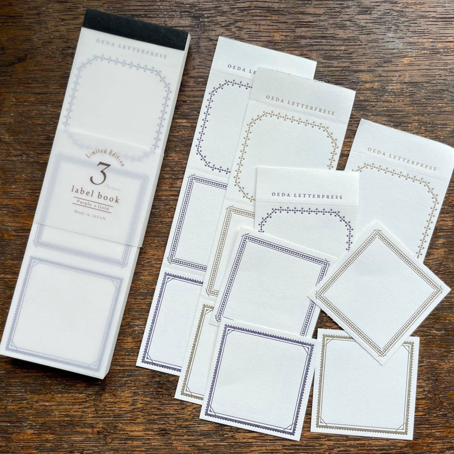 Limited Edition Letterpress 3 Patterns Label Book