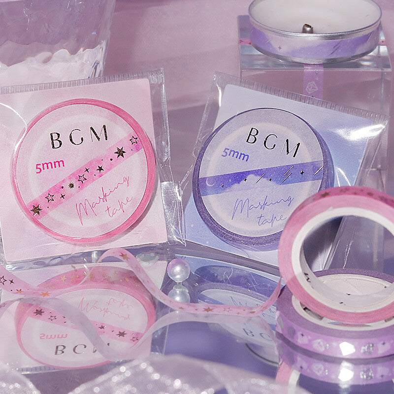 Slim Washi Tape - Shooting Stars