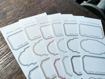 Letterpress 5 Patterns Label Book - Minimal