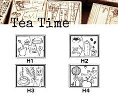 Discontinued Chamil Garden Rubber Stamp - TeaTime