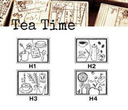 Discontinued Chamil Garden Rubber Stamp - TeaTime