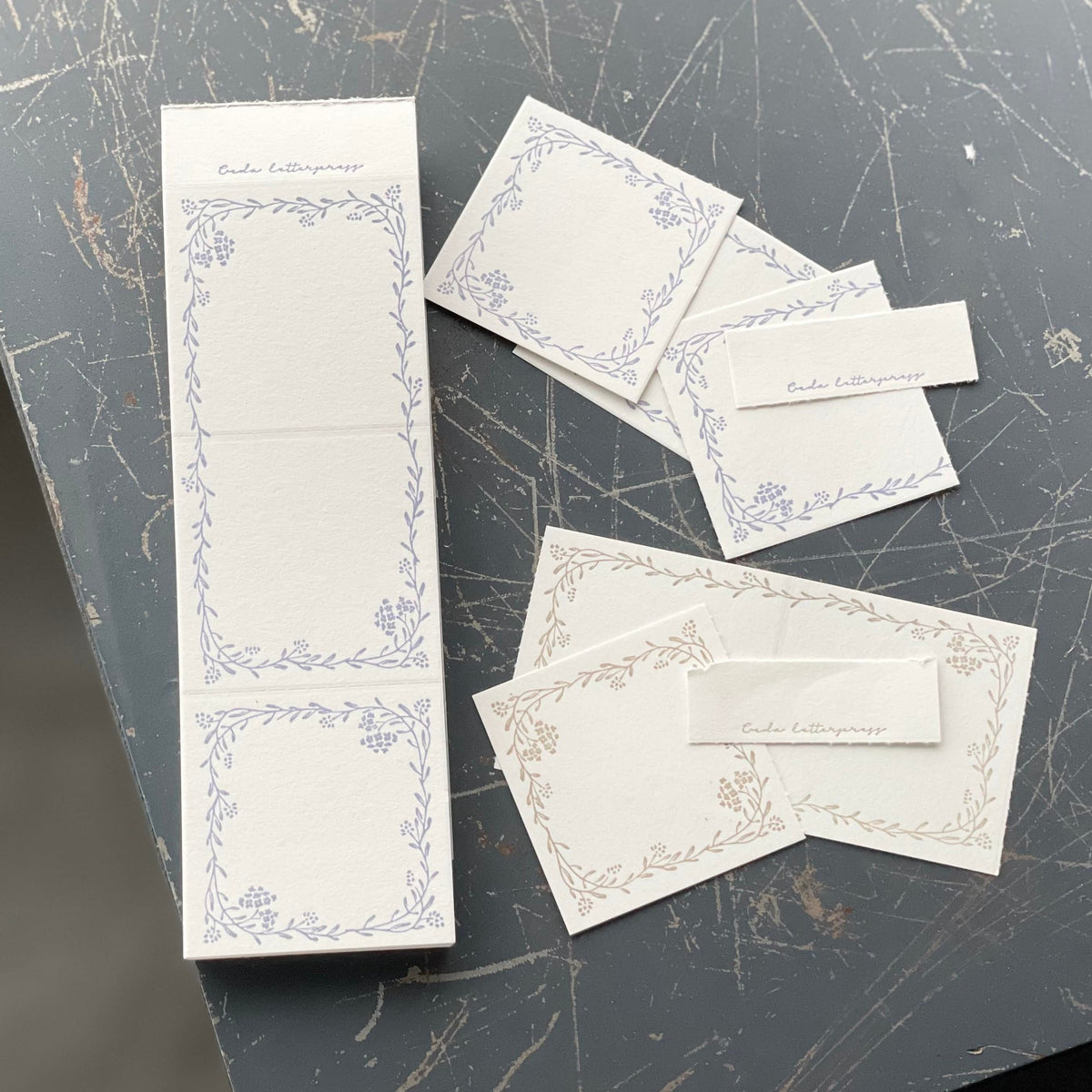 Letterpress Pattern Limited Edition Letterpress 3 Patterns Label Book – Cute Things from Japan