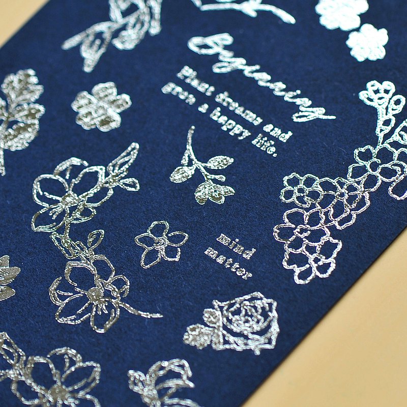 MU Silver Foil Print-on Stickers - Botanical
