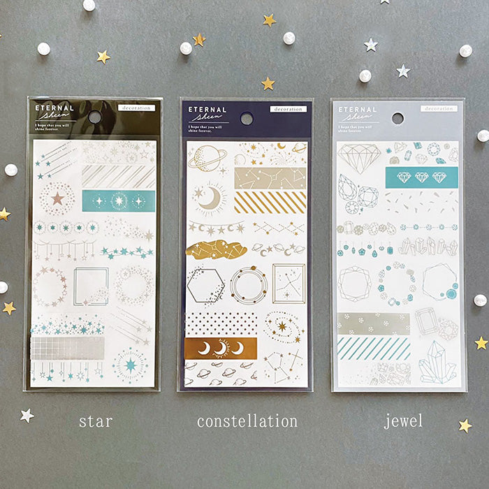 Clear Shiny Stickers - Constellation