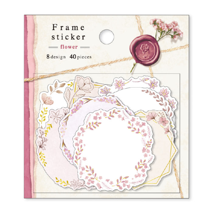 Frame Flake Stickers - Botanical Pink