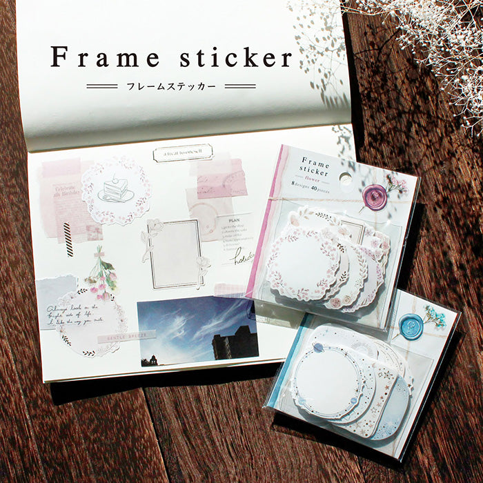 Frame Flake Stickers - Botanical Pink