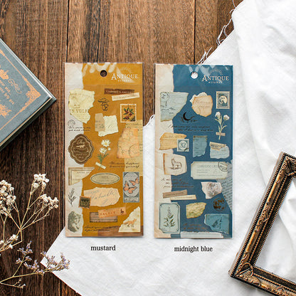 Antique Stickers - Mustard