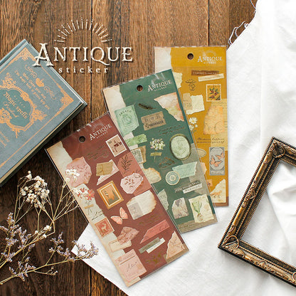 Antique Stickers - Mustard