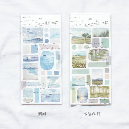 Landscape Stickers - Morning Calm (朝凪)