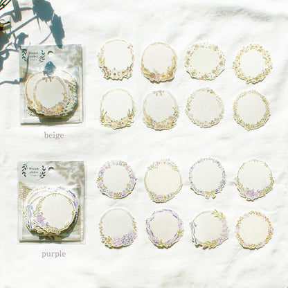 Wreath Flake Stickers - Beige