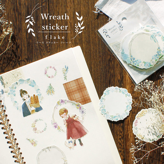 Wreath Flake Stickers - Yellow