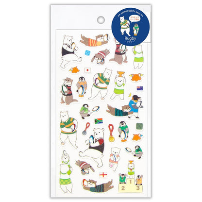 Animal Sports Stickers - Rugby