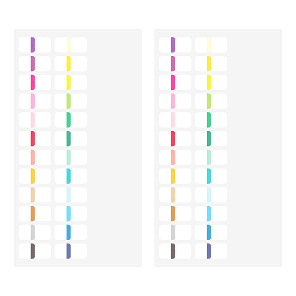 Mini Planner Slim Index Stickers - Colorful