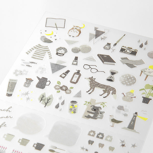 Planner Stickers - Happy Gray