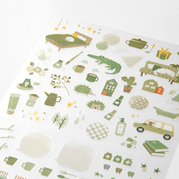 Planner Stickers - Happy Moss Green