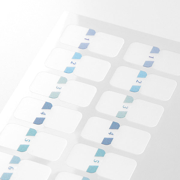 Mini Planner Index Stickers - Blue Numbers