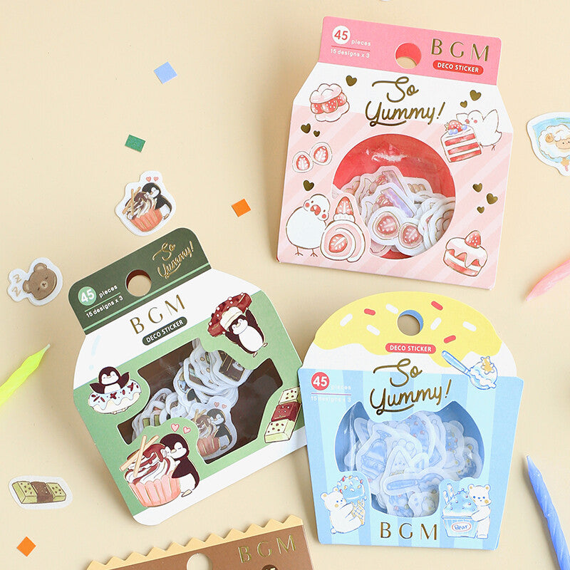 Flake Stickers - Polar Bear Loves Ice Cream
