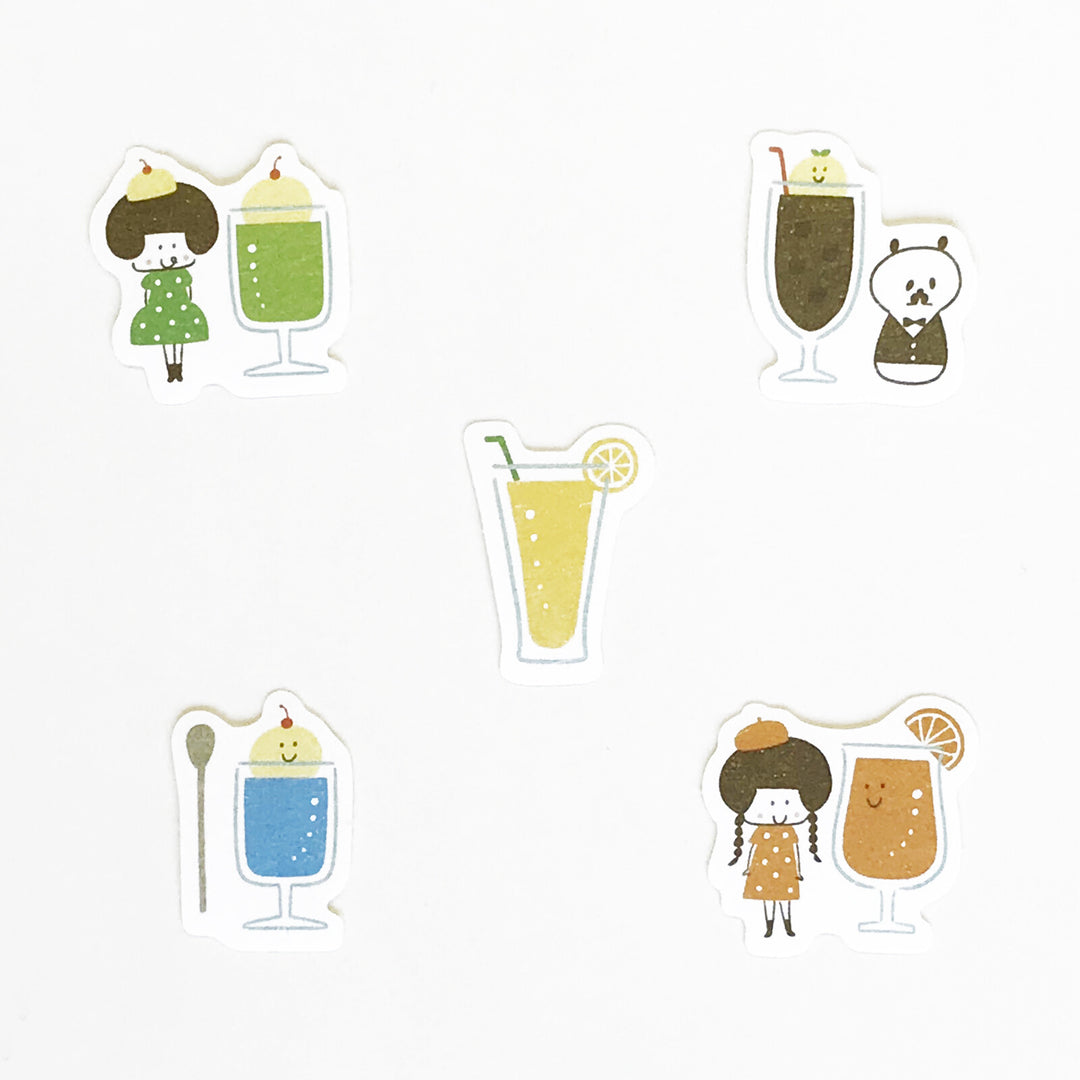 Flake Stickers - Cafe Drinks