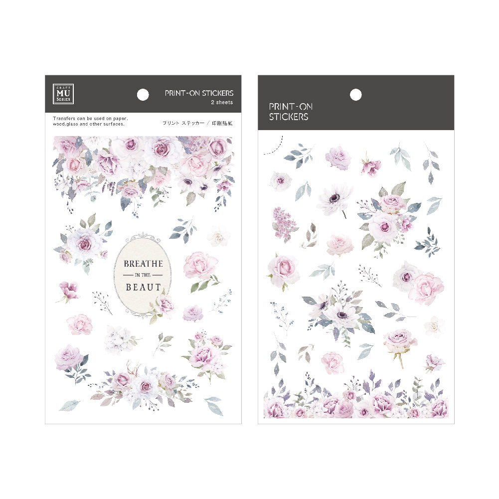 MU Print-on Stickers - Rose & Beauty
