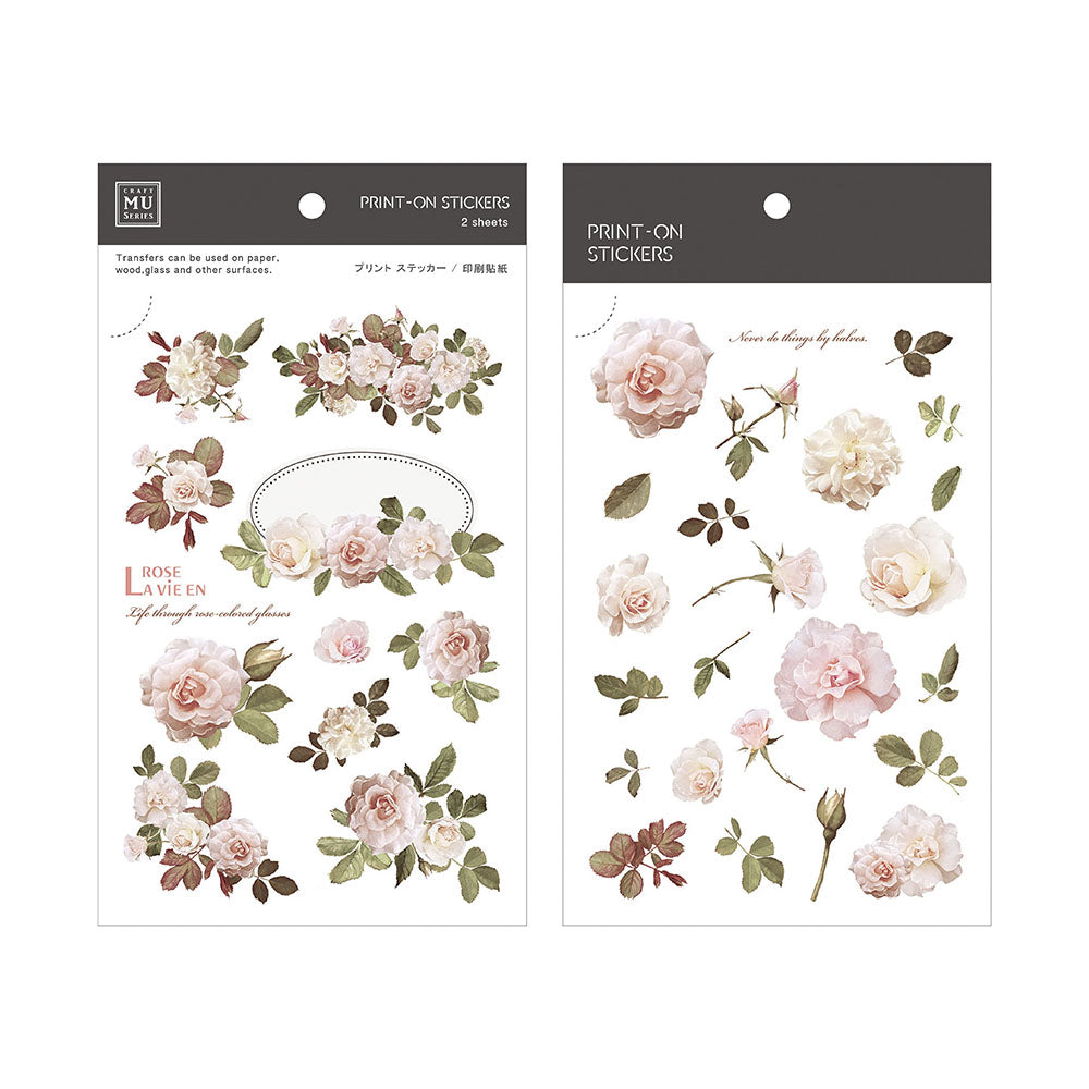 MU Print-on Stickers - Classical Roses