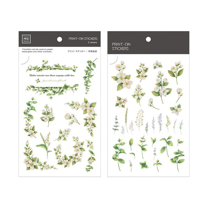 MU Print-on Stickers - Mint Jasmine