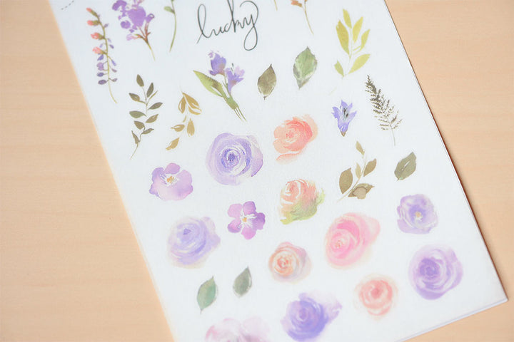 MU Print-on Stickers - Lilac Purple Rose