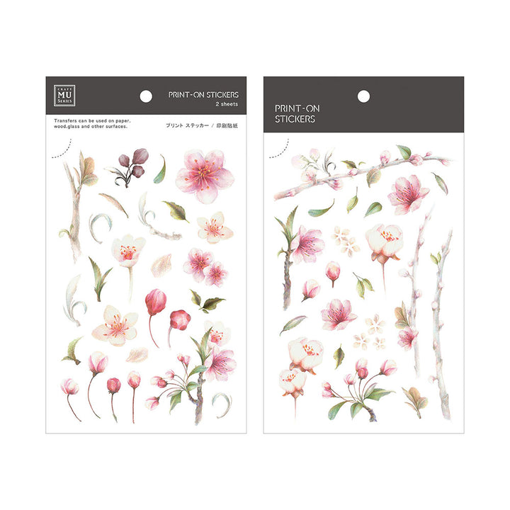 MU Print-on Stickers - Cherry Blossoms