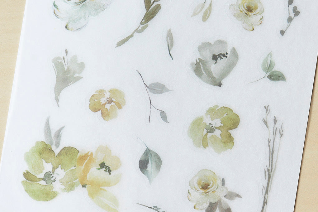 MU Print-on Stickers - Green Roses