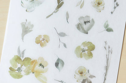 MU Print-on Stickers - Green Roses