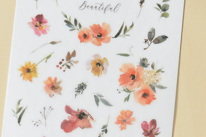 MU Print-on Stickers - Yellowish Beige Garden